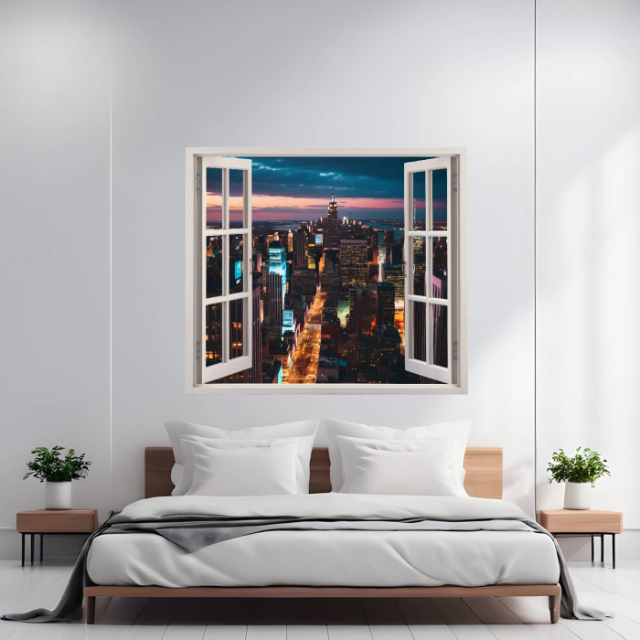 Folie imprimata color pentru decor perete locuinta, dimensiune 125 x 110cm, model: VIEW TO HAVEN 20 [1]