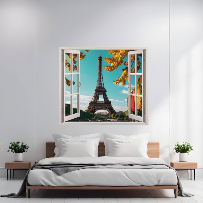 Folie imprimata color pentru decor perete locuinta, dimensiune 125 x 110cm, model: VIEW TO HAVEN 25 [1]