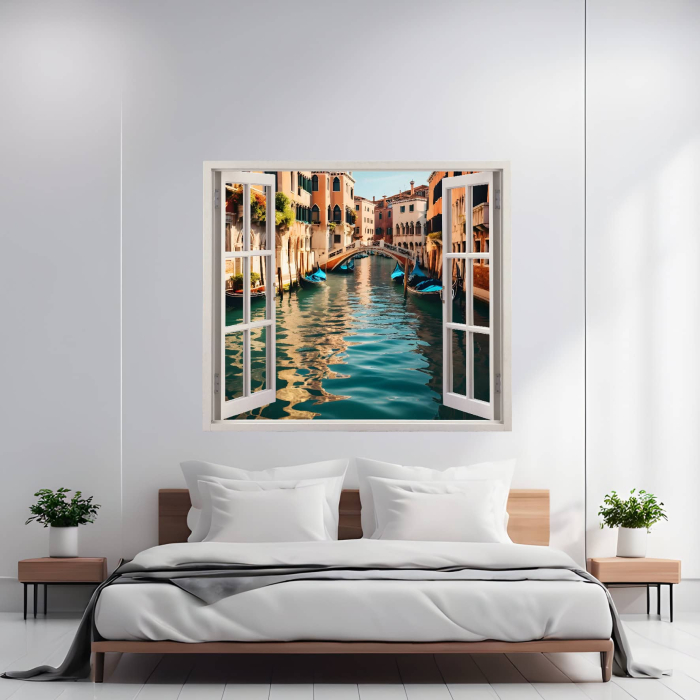 Folie imprimata color pentru decor perete locuinta, dimensiune 125 x 110cm, model: VIEW TO HAVEN 27 [1]