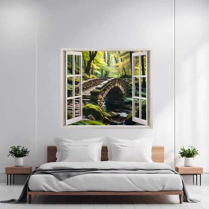 Folie imprimata color pentru decor perete locuinta, dimensiune 125 x 110cm, model: VIEW TO HAVEN 31 [1]