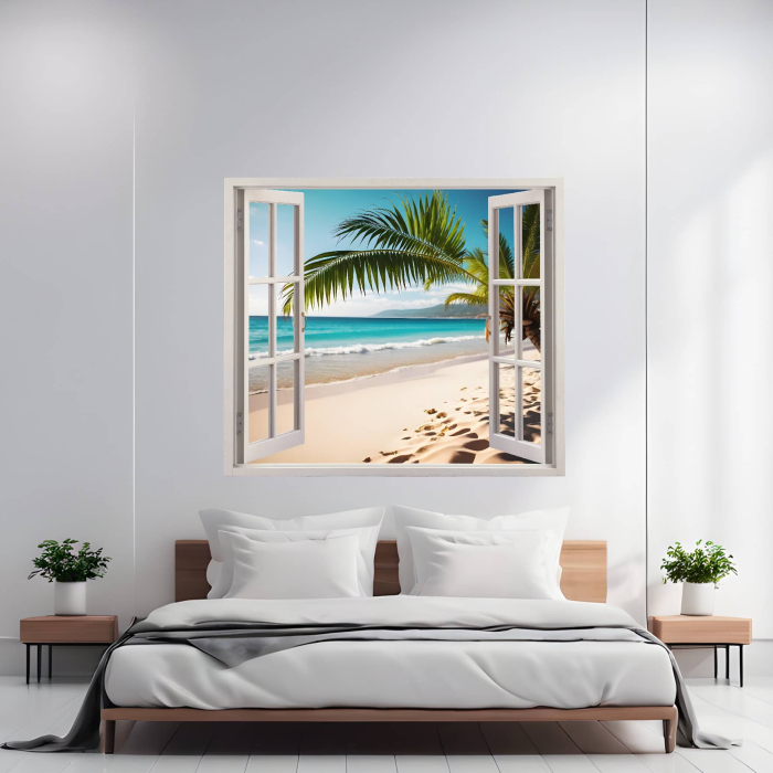 Folie imprimata color pentru decor perete locuinta, dimensiune 125 x 110cm, model: VIEW TO HAVEN 40 [1]