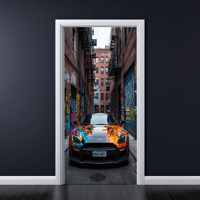 Folie imprimata color pentru decor Usa, dimensiune 200 x 90cm, model: AVX-DR03 [1]