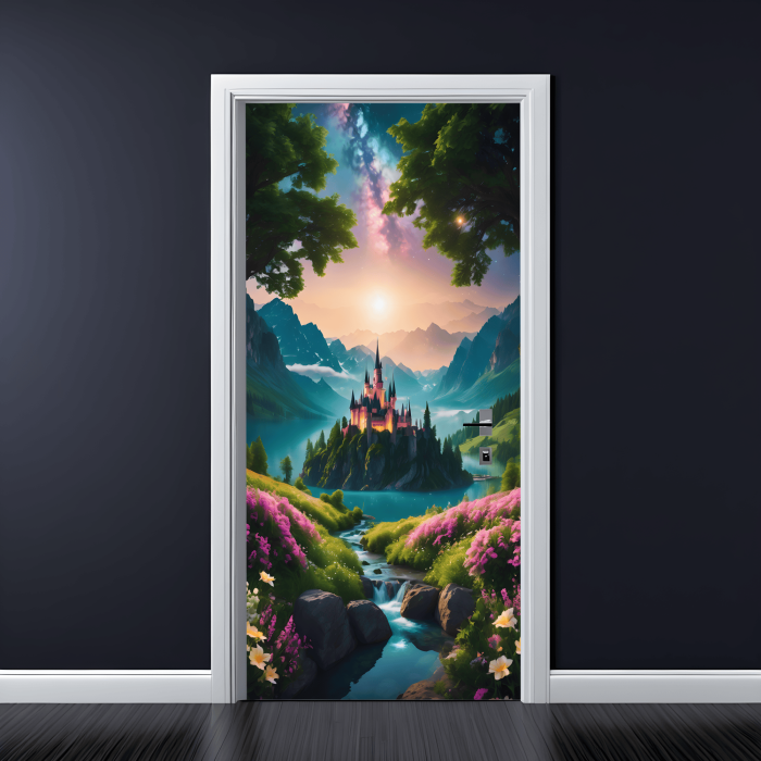 Folie imprimata color pentru decor Usa, dimensiune 200 x 90cm, model: AVX-DR15 [1]