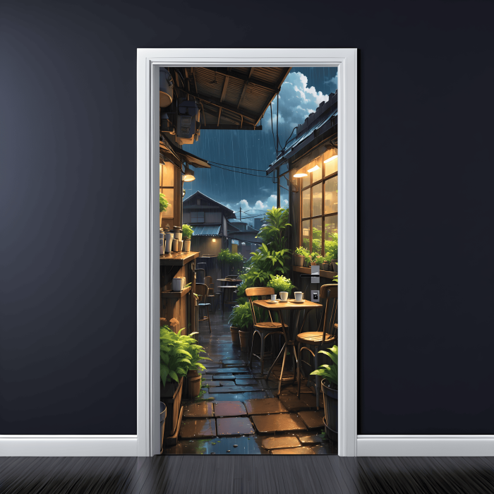 Folie imprimata color pentru decor Usa, dimensiune 200 x 90cm, model: AVX-DR23 [1]