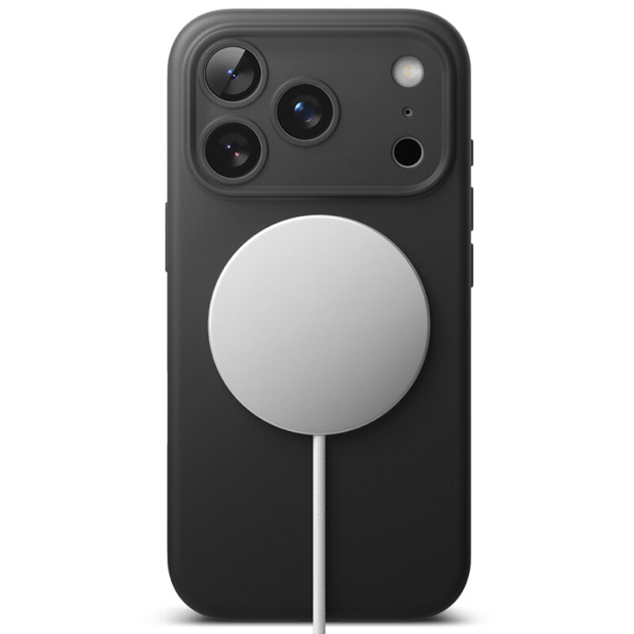 Husa iPhone 17 Pro Max Ringke Silicone Magnetic MagSafe, neagra [5]