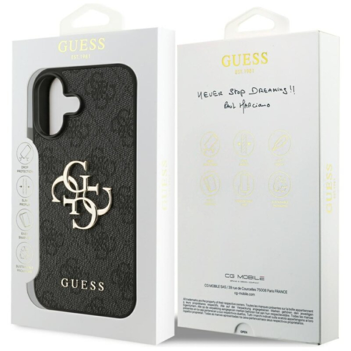 Husa originala Guess iPhone 17 Hardcase 4G Big Logo, negru, GUHCP17S4GMGGR [7]