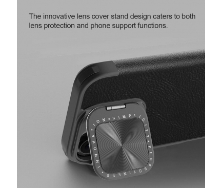 Husa pentru Apple iPhone 16, Nillkin, Qin Prop Plain, Neagra [3]