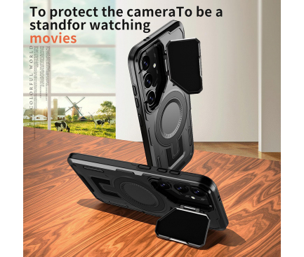 Husa pentru Samsung Galaxy S24+ S926 MagSafe  , Techsuit, CamVault, Neagra [5]