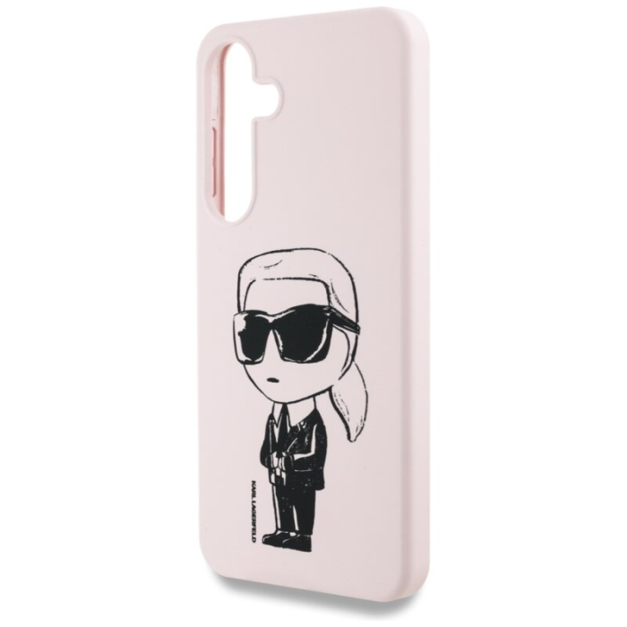 Husa Samsung Galaxy S25 Karl Lagerfeld  Silicone Graffiti MagSafe, Ikonik Roz [2]