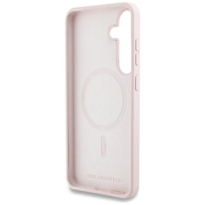 Husa Samsung Galaxy S25 Karl Lagerfeld  Silicone Graffiti MagSafe, Ikonik Roz [3]