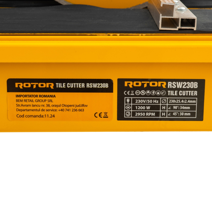 Masina de taiat gresie ROTOR RSW230B 1200 W, 2950 rot/min [3]