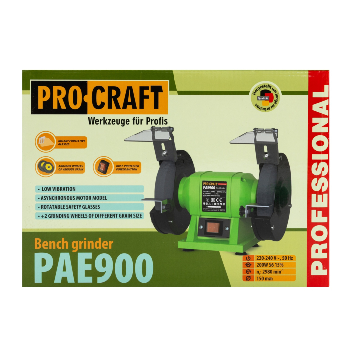 PAE900 polizor de banc PROCRAFT, produsul contine taxa timbru verde 2.5 Ron, 5 kg [2]
