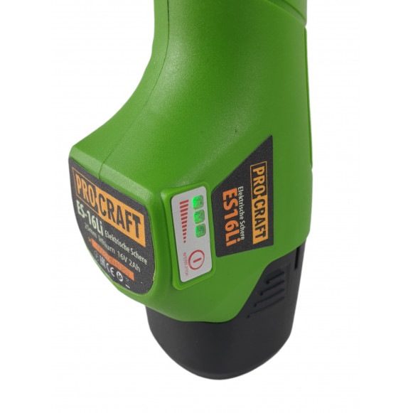 Procraft ES16Li, foarfeca cu acumulator pentru crengi, 16 V, 2Ah, Autonomie 4 ore [3]
