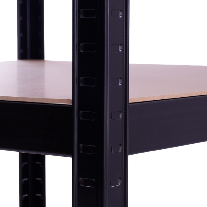 Raft de colț negru 70x45x150 cm pentru depozitare ROTOR [8]