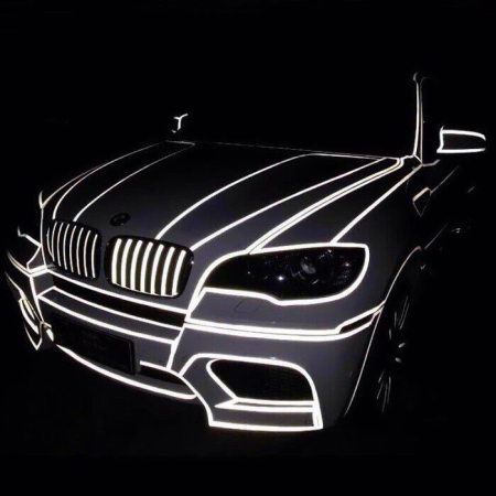 Accesorii Exterior - 2 x Sticker Reflectorizant "OUTLINE DECO", culoare ARGINTIU, dimensiune 1cm x 8m