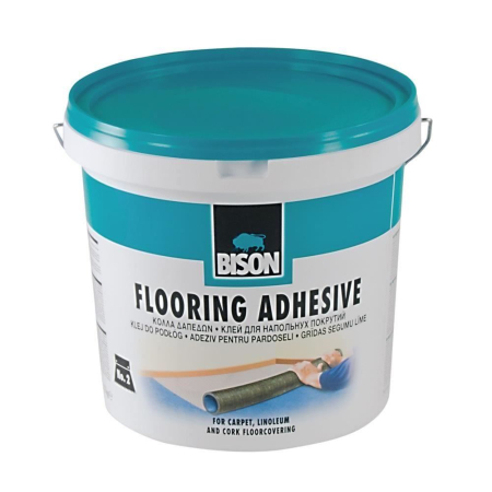 Insonorizare si Material Fonoabsorbant - Adeziv pentru Mocheta sau Linoleum din PVC si Cauciuc, 12kg, Bison