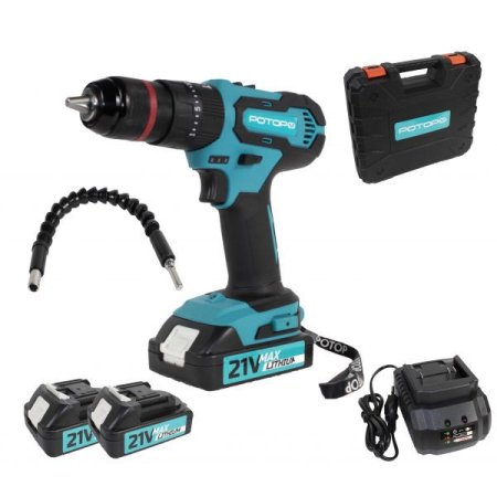 Autofiletante - Autofiletanta cu percutie Rotor AS21LI, 21 V, 2 Ah, prelungitor flexibil, 32 Nm, 1150 RPM