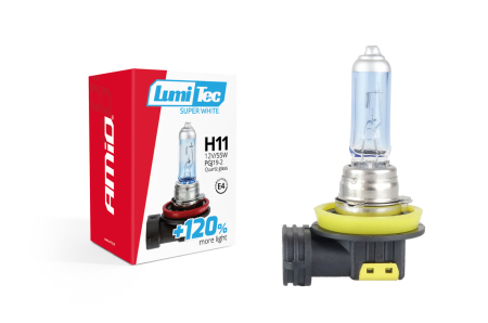 Becuri Halogen - Bec halogen H11 12V 55W LumiTec SuperWhite + 120%