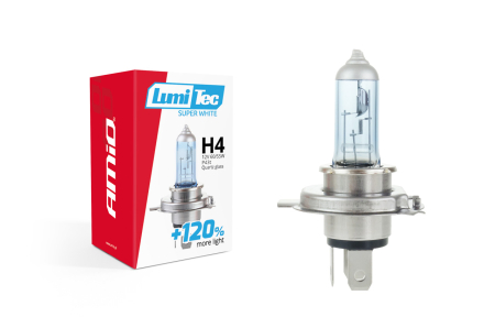 Becuri Halogen - Bec halogen H4 12V 60 / 55W LumiTec SuperWhite + 120%