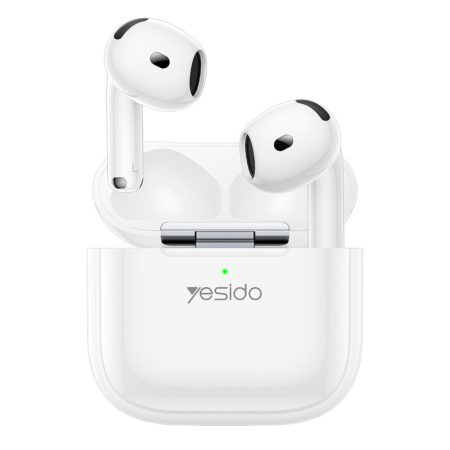 Casti wireless - Casti airpod Bluetooth 5.4, half-in-ear Yesido TWS31, 300mAh, albe