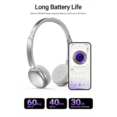 Casti Wireless Bluetooth, nivel Hi-Fi profesional Acefast H8, auriu [2]