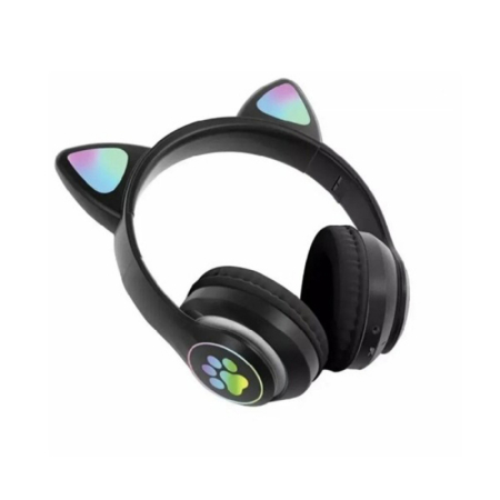 Casti Wireless/Cu fir Borofone BO18 Cat Ear, Microfon HD, Redare Bluetooth + Card SD + AUX 3.5 mm, Sunet Surround HiFi, 400 mAh, Autonomie 7 ore, Negru [3]