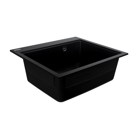 Chiuvetă din compozit de granit pentru bucătărie ELEFANT PREMIUM 5852 VESTA Negru, 580 x 518 mm [4]