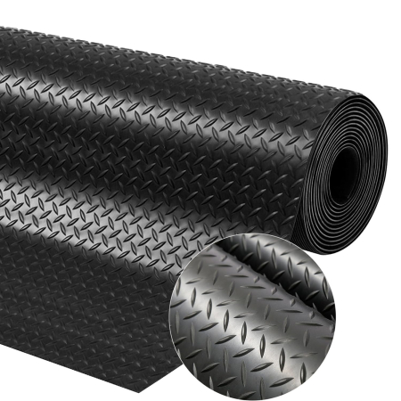 Covoare Antiderapante din Cauciuc - Covor Antiderapant din Cauciuc, Linoleum din Cauciuc pentru Protectie Podea Auto - model DIAMOND