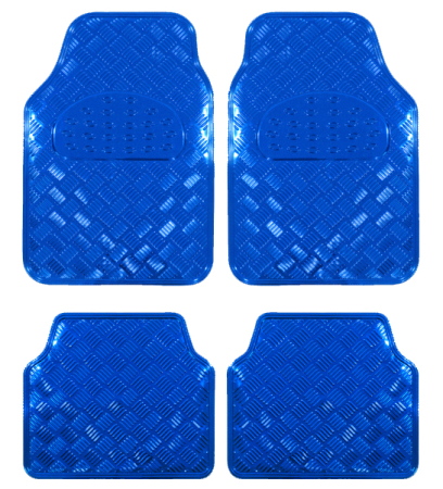 Covorase Auto - Covorase Auto Universale, model Diamond, culoare Crom Albastru