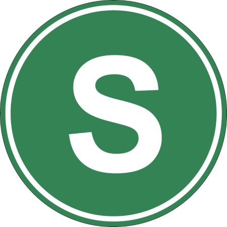 Stickere Autoadezive - Eticheta, Autocolant Litera S, Autocolant Camion Litera S, Diamentru 22 cm