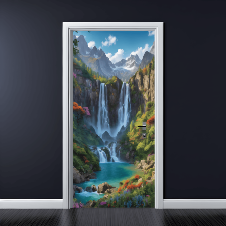 Decorare Locuinta - Folie imprimata color pentru decor Usa, dimensiune 200 x 90cm, model: AVX-DR27