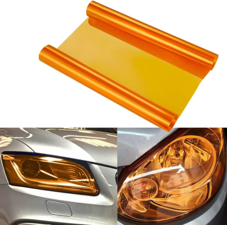 Folii Far si Stop - Folie protectie faruri / stopuri auto - Orange (pret/m liniar) - 034