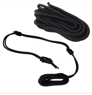 Accesorii Piscina, Plaja, Litoral - Franghie impletita pentru montaj leagane, hamace, prelate, umbrare, lungime 2m, culoare Neagra