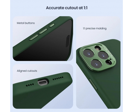 Husa iPhone 16 Pro Max MagSafe pentru Apple , Nillkin, Lens Wing, Verde [1]