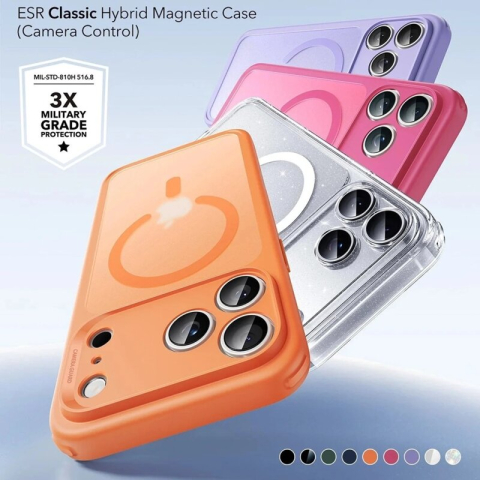 Husa iPhone 17 Pro Max ESR Classic Hybrid HaloLock, portocalie [1]