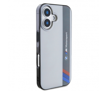 Husa pentru Apple iPhone 16 Plus, BMW, Motorsport IML Vertical Stripe, Gri [2]