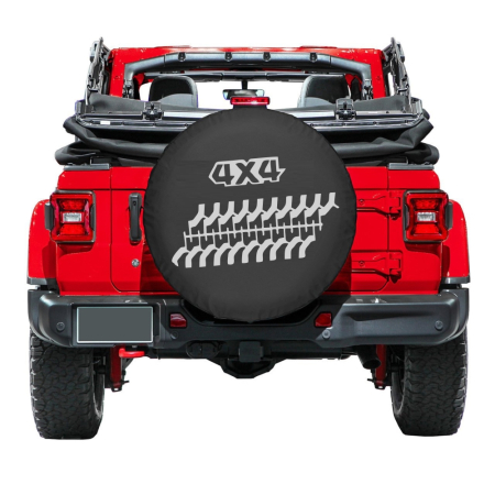 Huse Protectie si Prelate Auto - Husa roata de rezerva din "imitatie piele" neagra, pentru autovehicule de teren, marime 15"