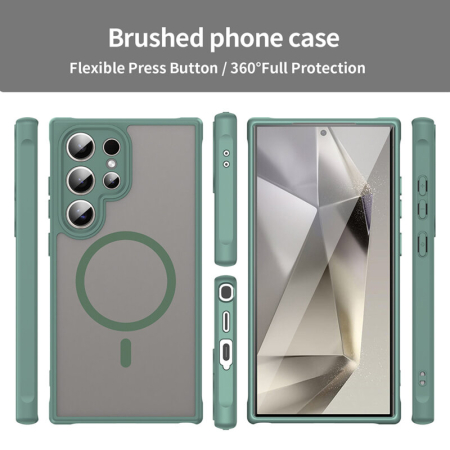 Husa Samsung Galaxy S24 Ultra Techsuit HaloFrost II MagSafe, verde [2]