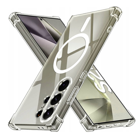 SAMSUNG - Husa Samsung Galaxy S24 Ultra Techsuit Shockproof Clear Silicone MagSafe, transparenta