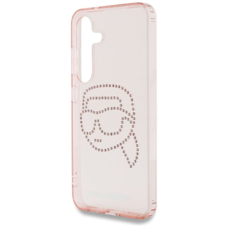 Husa Samsung Galaxy S25 Karl Lagerfeld IML Rhinestones, Karl Head, roz, [3]