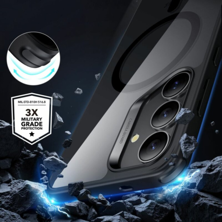 Husa Samsung Galaxy S25 Plus ESR Classic Hybrid HaloLock, negru/transparenta [2]