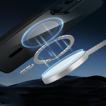 Husa Samsung Galaxy S25 Plus ESR Classic Hybrid HaloLock, negru/transparenta [1]