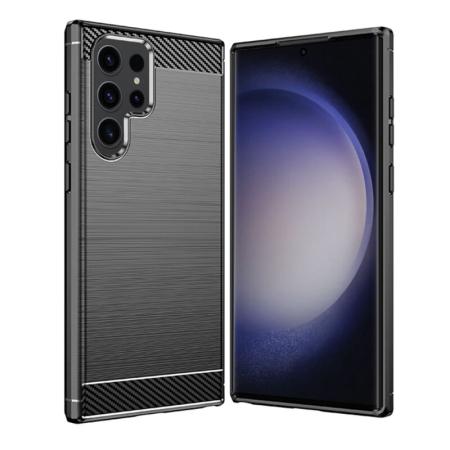 Husa telefon Samsung Galaxy S24 Ultra Techsuit Carbon Silicone, negru [3]