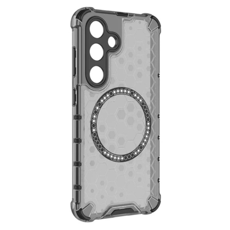 Husa transparenta Samsung Galaxy S25 Plus Techsuit HoneyComb Shield MagSafe, negru [2]