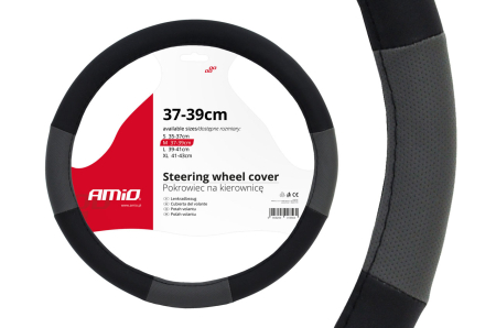 Accesorii Interior - Husa volan negru + gri SWC-05-M (37-39cm)