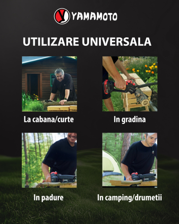 Mini drujba 8" pe acumulator cu 1 acumulator 20v/4Ah si incarcator YAMAMOTO YBS-84 5400 rot/min, Brushless [4]