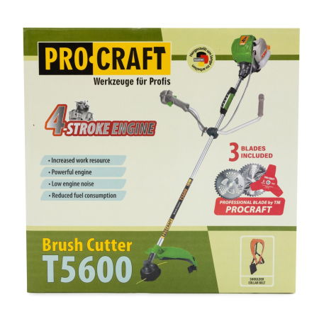 Motocoasa benzina Procraft T5600, 4T, 7.8CP, 9000 rpm, 3 sisteme de taiere [3]