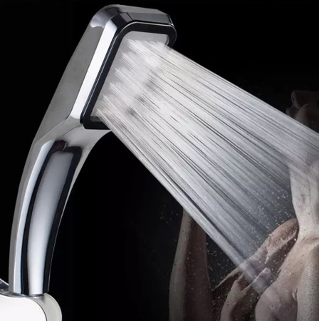 Baie - Bucatarie - Para de dus eleganta, forma trapezoidala, cromata, pentru furtun de duș standard, filet de 1/2 inchi