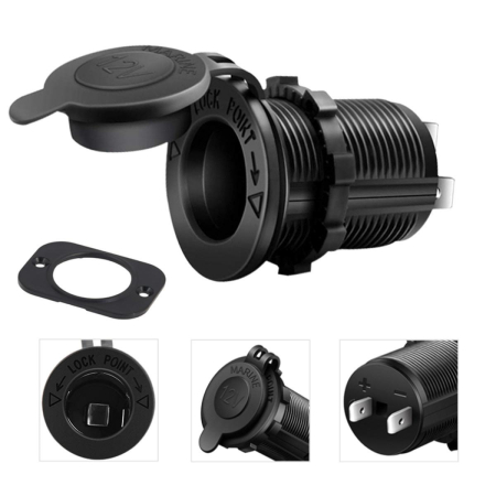 Accesorii Off-Road, ATV, QUAD, SSV - Priza suplimentara impermeabila pentru vehicule Off Road, ATV, SSV, tensiune 12V - 24V