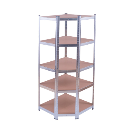 Scule de mana, Consumabile si Depozitare  - Raft de colț galvanizat 70x45x180 cm pentru depozitare ROTOR